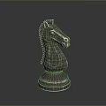 Decorative Metal Chess Knight Piece For Home Living Room Decoration