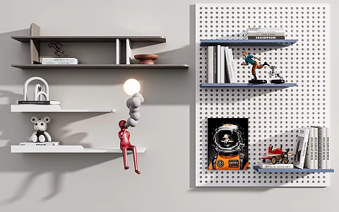 Modern Wall Shelf Art Laminates 3d model
