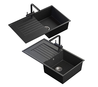 Modern dish washing basin sink 3d model