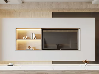 Modern TV background wall background wall 3d model