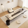 New Chinese Tea Table and Chair Tea Table and Chair Combination 3d model
