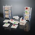 Creative Building Block Bookcase With Multi Layer Structures And Scattered Blocks
