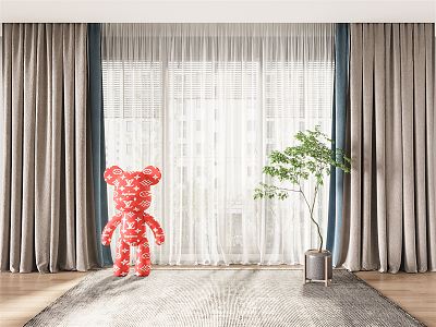 modern curtain fabric curtain gauze curtain model