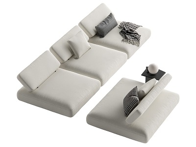 Modern Multiplayer Sofa Module 3d model