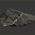 Natural Blue Green Gray Stone Texture On Wooden Surface With Reflective Finish