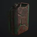 Rusty Green Industrial Fuel Canister With Aged Metal Surface For Storage Use