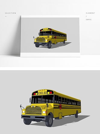 modern school bus school bus motor vehicle bus 3d model