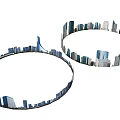 Back building background building ball sky background vision building 3d model