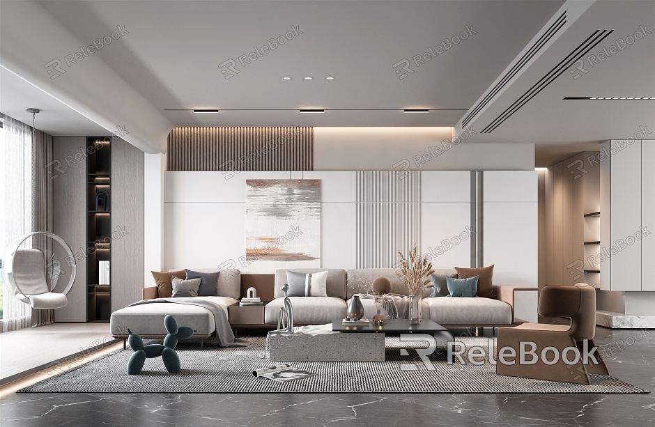 modern living room model