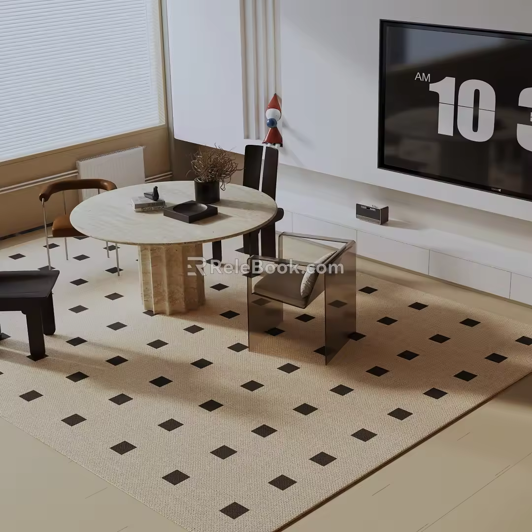 Modern table combination 3d model