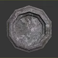 Stone Sculpture Carving With Circular Multi Layered Structure And Square Patterns 3d model