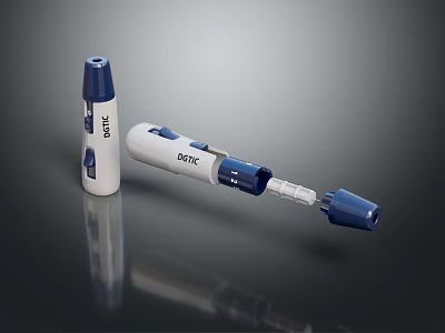 Blue And White Medical Device With Ergonomic Design For Healthcare Applications 3d model
