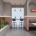 Fast food restaurant Modern restaurant 3d model