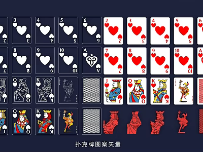 Playing Card Entertainment With Various Suits Number Face Cards And Vector Designs 3d model