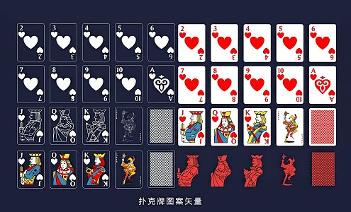 Poker Game Card Poker Game Poker Face Book Spades Red Squares Plum Leaf Play 3d model