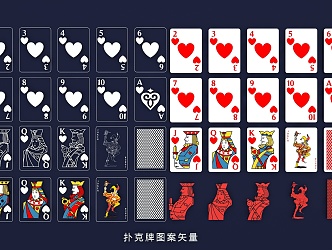 Poker Game Card Poker Game Poker Face Book Spades Red Squares Plum Leaf Play 3d model