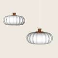 Middle ancient chandelier pumpkin lamp 3d model