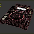 Professional DJ Controller With Colorful Buttons Knobs Display Screen And Waveform Logo