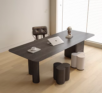 Modern Desk Chair Desk Book Chair Stool 3d model