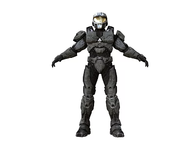 Futuristic Sci Fi Game Character In Full Body Combat Armor With Helmet 3d model