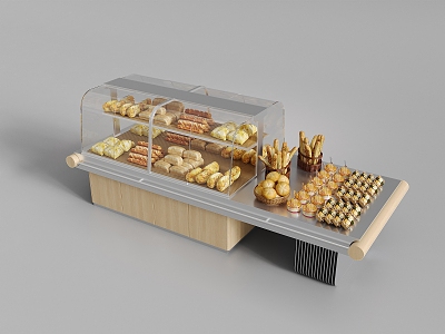 Bread Display Cabinet 3d model