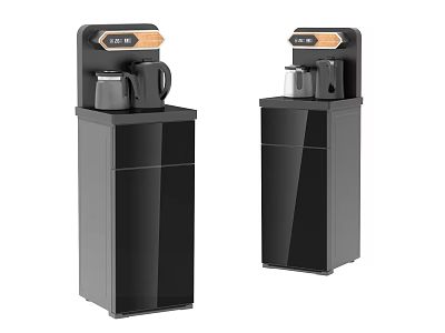 Modern Black Stand Up Water Dispensers With Hot Water Kettle For Home Office Daily Use 3d model