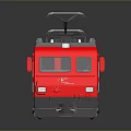 Red Swiss Federal Railways Train Model with Solar Panels on Roof and SBB Logo