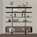 Modern Bookshelf Storage Rack Decorative Rack 3d model
