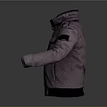 Dark Purple Utility Jacket with Stand Up Collar Epaulettes and Chest Pockets