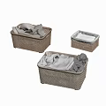 Practical Woven Storage Baskets With Clothes And Laundry Items For Home Organization