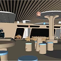 Modern Kindergarten Multi-function Room 3d model