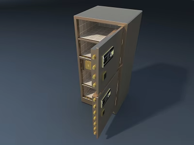 Sturdy Display Cabinet Shelf With Lockable Doors And Multiple Storage Shelves 3d model