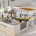 Lingtangdao Milk Tea Shop With Seaside Theme Freshly Made Coconut Water Green Plants Counter