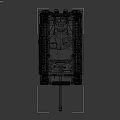 Classic Military Tank With Long Cannon Sand Color Paint And Tracks