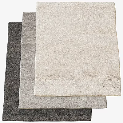 Square Rugs In Neutral Tones With Soft Texture For Modern Home Decor 3d model