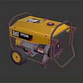 CAT XQ5500 Yellow Generator With Wheels Handle And Control Panel
