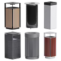 Public Facilities Outdoor Modern Waste Bins With Various Designs And Materials