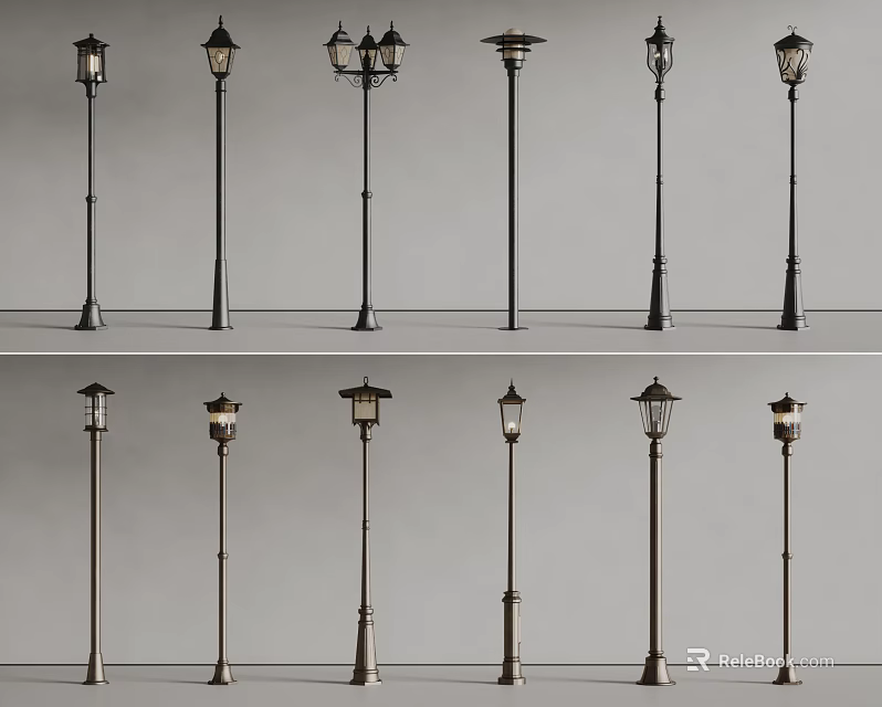Various Outdoor Lights With Classic And Modern Designs For Stylish Outdoor Spaces 3d model 