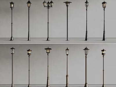 Various Outdoor Lights With Classic And Modern Designs For Stylish Outdoor Spaces 3d model