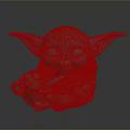 Adorable Big Ears Smiling Character Holding Small Creature In Tender Arms