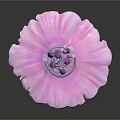 Purple Umbrella Shaped Decorative Ornament With Hanging Spheres And Intricate Details