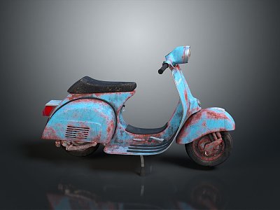 Scooter Motorcycle Two-wheeled Motocross Motorcycle Road Race Motorcycle Motor Vehicle 3d model