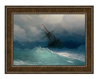 Stormy Sea Oil Painting With Sailing Ship Waves And Cloudy Sky 3d model Stormy Sea Oil Painting With Sailing Ship Waves And Cloudy Sky 3d model