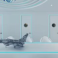 Pro Kids School With Modern Reception Desk And Friendly Robot In Tech Labs