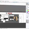 BOSCH Kitchen Appliances Showroom With Display Cabinets And Modern Interior 3d model