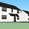 Traditional Chinese Style Houses With White Walls And Black Tiled Roofs Design