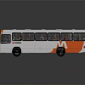 White and Orange City Bus With MB 1029 Sign and New York Destination