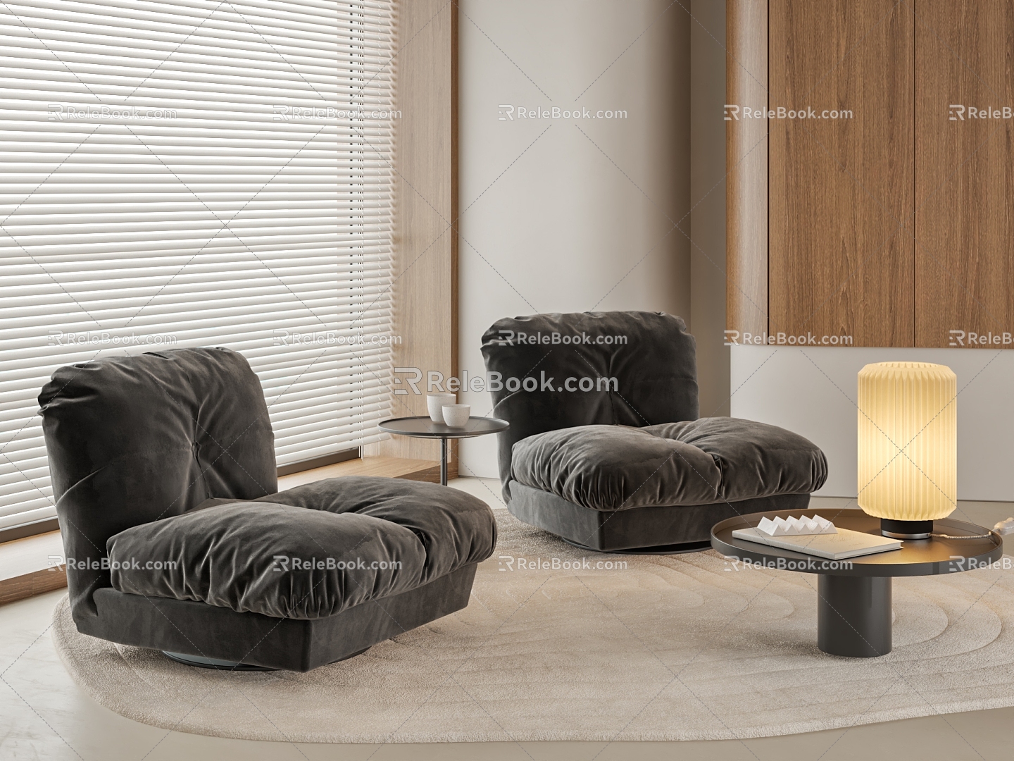 BAXTER Single Sofa Casual Chair Clouds Sofa milano 3d model