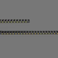 Gray Industrial Cable Chain With Yellow Dots For Machinery Cable Management