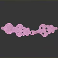 Ornate Golden Metal Decorative Component With Intricate Carved Scrollwork And Flower Patterns
